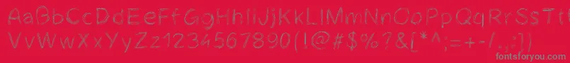 Cheveuxdange Font – Gray Fonts on Red Background