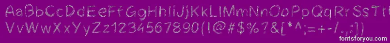 Cheveuxdange Font – Green Fonts on Purple Background