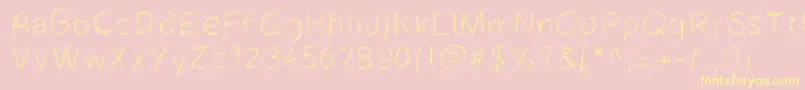 Cheveuxdange Font – Yellow Fonts on Pink Background