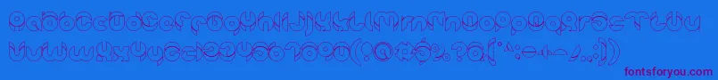 More about chewedkandi outline Font chewedkandi outline Font – Purple Fonts on Blue Background
