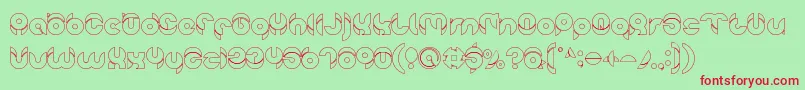 fuente chewedkandi outline – Fuentes Rojas Sobre Fondo Verde