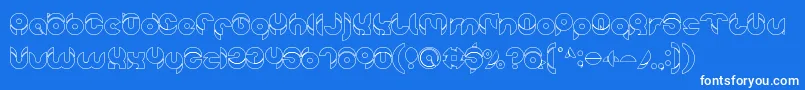 Шрифт chewedkandi outline – белые шрифты на синем фоне