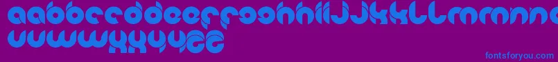 chewedkandi Font – Blue Fonts on Purple Background