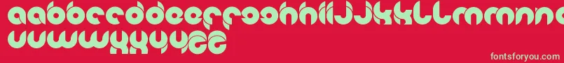 chewedkandi-fontti – vihreät fontit punaisella taustalla