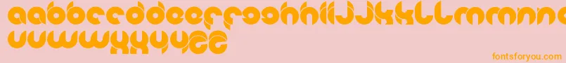 chewedkandi Font – Orange Fonts on Pink Background