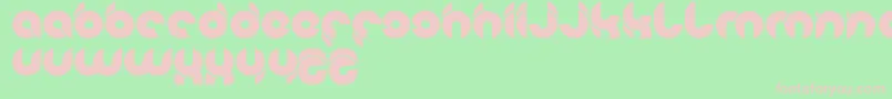 chewedkandi Font – Pink Fonts on Green Background