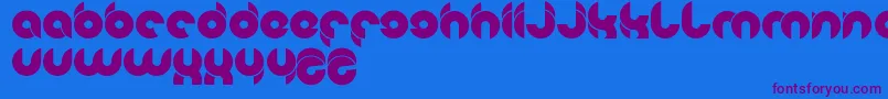 chewedkandi Font – Purple Fonts on Blue Background