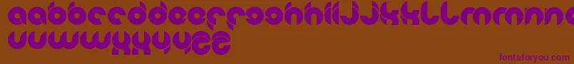 chewedkandi Font – Purple Fonts on Brown Background