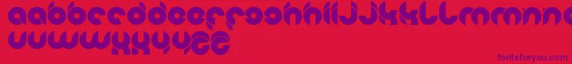 Czcionka chewedkandi – fioletowe czcionki na czerwonym tle
