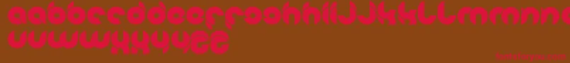 chewedkandi Font – Red Fonts on Brown Background
