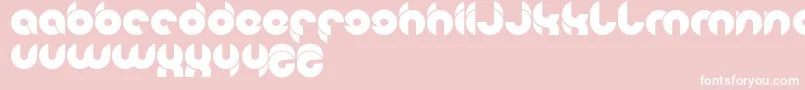 chewedkandi-Schriftart – Weiße Schriften auf rosa Hintergrund