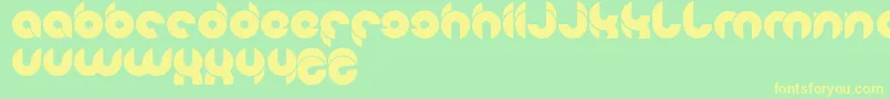 chewedkandi Font – Yellow Fonts on Green Background