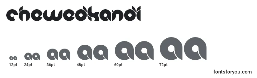 Chewedkandi (123279) Font Sizes