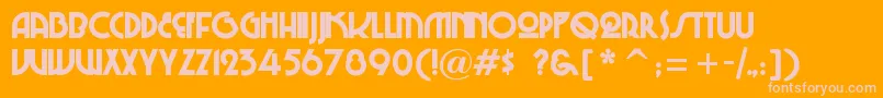 CHI TOWN Font – Pink Fonts on Orange Background