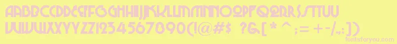 CHI TOWN Font – Pink Fonts on Yellow Background