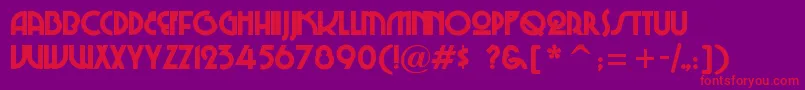 CHI TOWN Font – Red Fonts on Purple Background