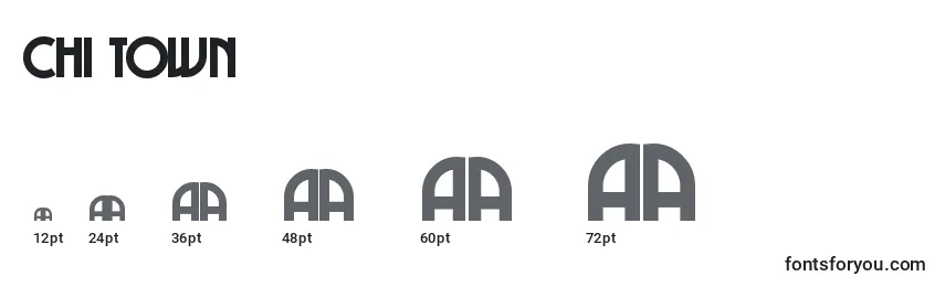 CHI TOWN Font Sizes