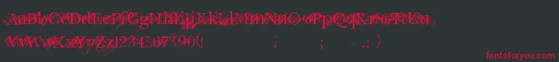 Chic decay Font – Red Fonts on Black Background