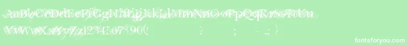 Chic decay Font – White Fonts on Green Background