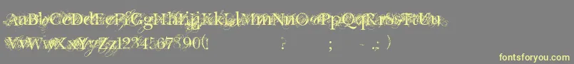 Chic decay-fontti – keltaiset fontit harmaalla taustalla