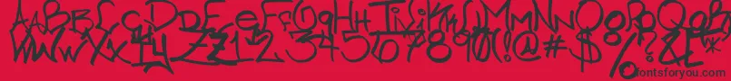 Chicago HoodZZ 2 0 Font – Black Fonts on Red Background