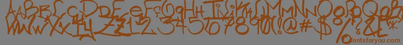 Chicago HoodZZ 2 0 Font – Brown Fonts on Gray Background