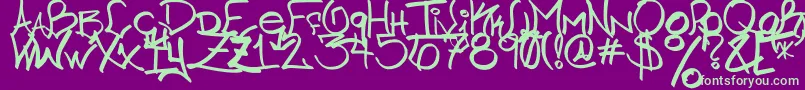 Chicago HoodZZ 2 0 Font – Green Fonts on Purple Background