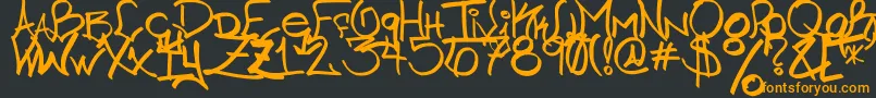 Chicago HoodZZ 2 0 Font – Orange Fonts on Black Background