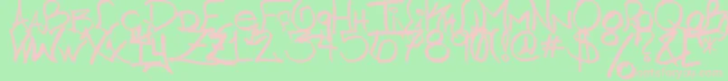 Chicago HoodZZ 2 0 Font – Pink Fonts on Green Background