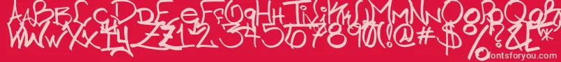 Chicago HoodZZ 2 0 Font – Pink Fonts on Red Background