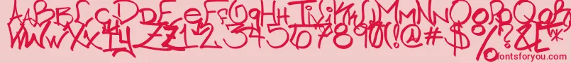 Chicago HoodZZ 2 0 Font – Red Fonts on Pink Background