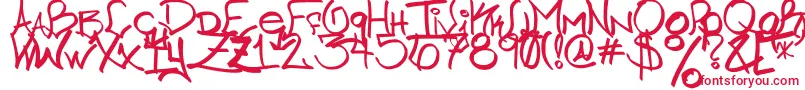 Chicago HoodZZ 2 0 Font – Red Fonts on White Background