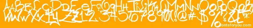 Chicago HoodZZ 2 0 Font – White Fonts on Orange Background