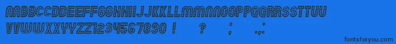 フォントChicago Italic – 黒い文字の青い背景