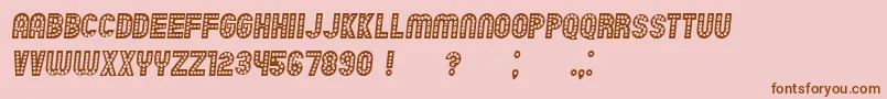 Chicago Italic Font – Brown Fonts on Pink Background