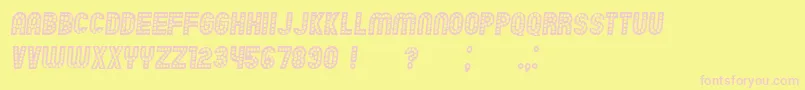 Chicago Italic Font – Pink Fonts on Yellow Background