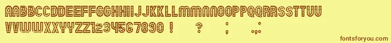 Подробнее о шрифте Chicago Шрифт Chicago – коричневые шрифты на жёлтом фоне