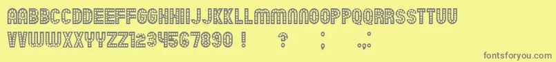 Fonte Chicago – fontes cinzas em um fundo amarelo
