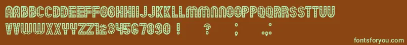 Chicago Font – Green Fonts on Brown Background