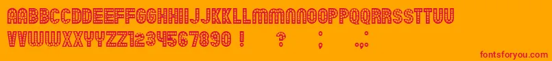 Chicago Font – Red Fonts on Orange Background