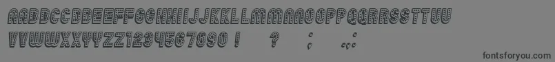 Chicago3D Italic Font – Black Fonts on Gray Background