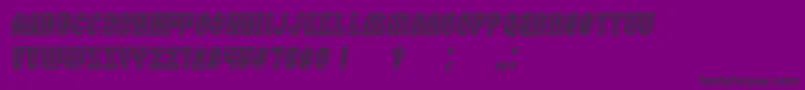 Czcionka Chicago3D Italic – czarne czcionki na fioletowym tle