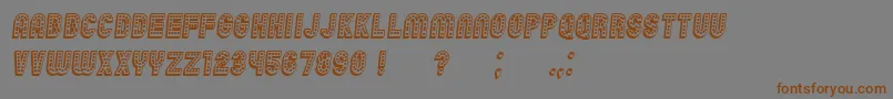 Chicago3D Italic Font – Brown Fonts on Gray Background