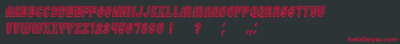 Czcionka Chicago3D Italic – czerwone czcionki na czarnym tle