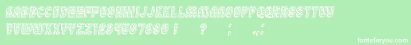 Chicago3D Italic Font – White Fonts on Green Background