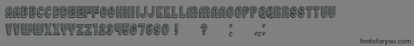 フォントChicago3D – 黒い文字の灰色の背景