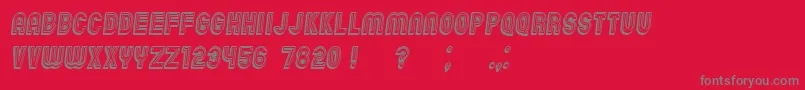 fuente ChicagoBrightNeon3D Italic – Fuentes Grises Sobre Fondo Rojo