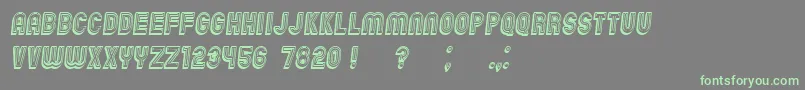 ChicagoBrightNeon3D Italic Font – Green Fonts on Gray Background