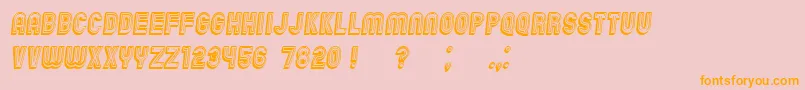 ChicagoBrightNeon3D Italic Font – Orange Fonts on Pink Background