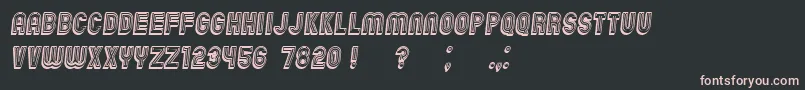 ChicagoBrightNeon3D Italic Font – Pink Fonts on Black Background